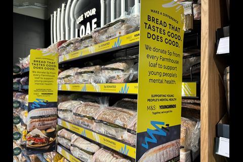 Signage about charity donations at M&S, Galleries Washington, Tyne & Wear